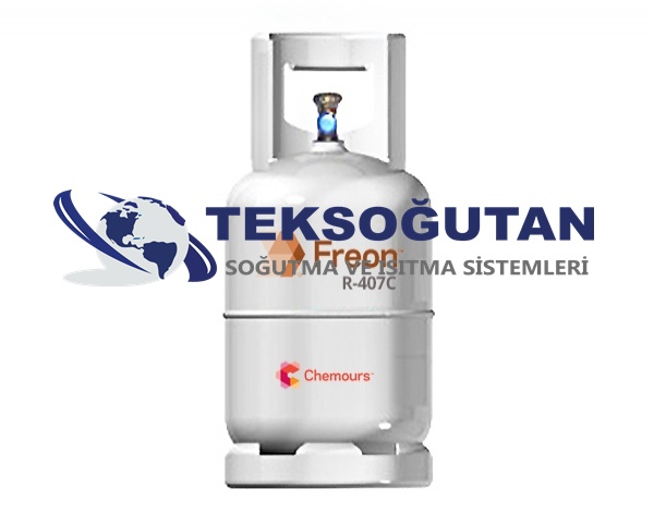 R-407C Gaz Freon Chemours Gas Tekrar Doldurulabilir Tüplü 10 Kg