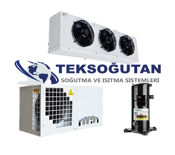 Box Closed Cabinet Typ Innen- und Außeneinheit Hochdruck Embraco 3 HP R 404 220 V Kompressor 75 m3 Raumkühlspeicher-Kühlergruppe