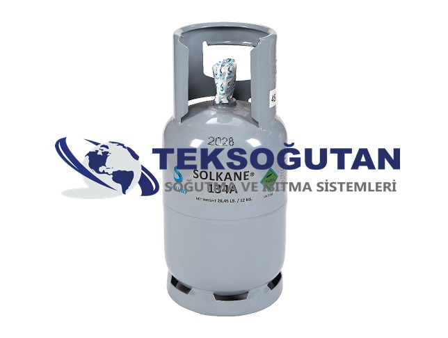 R-134A Gaz Solvay Solkane Gas Tekrar Doldurulabilir Tüplü 12 Kg