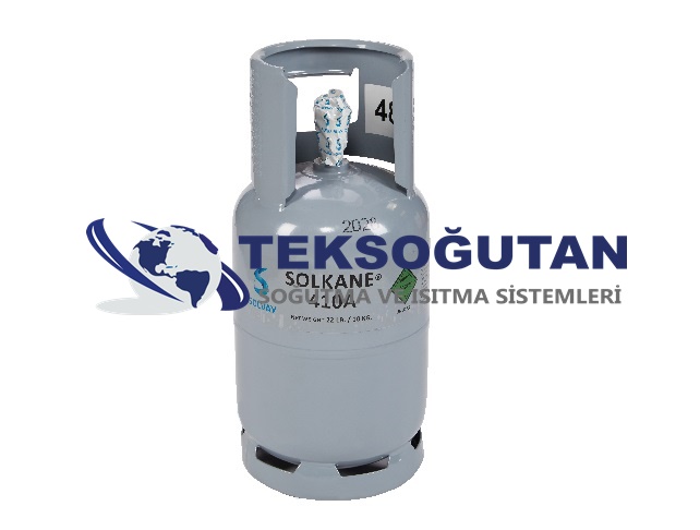 R-410A Gaz Solvay Solkane Gas Tekrar Doldurulabilir Tüplü 10 Kg